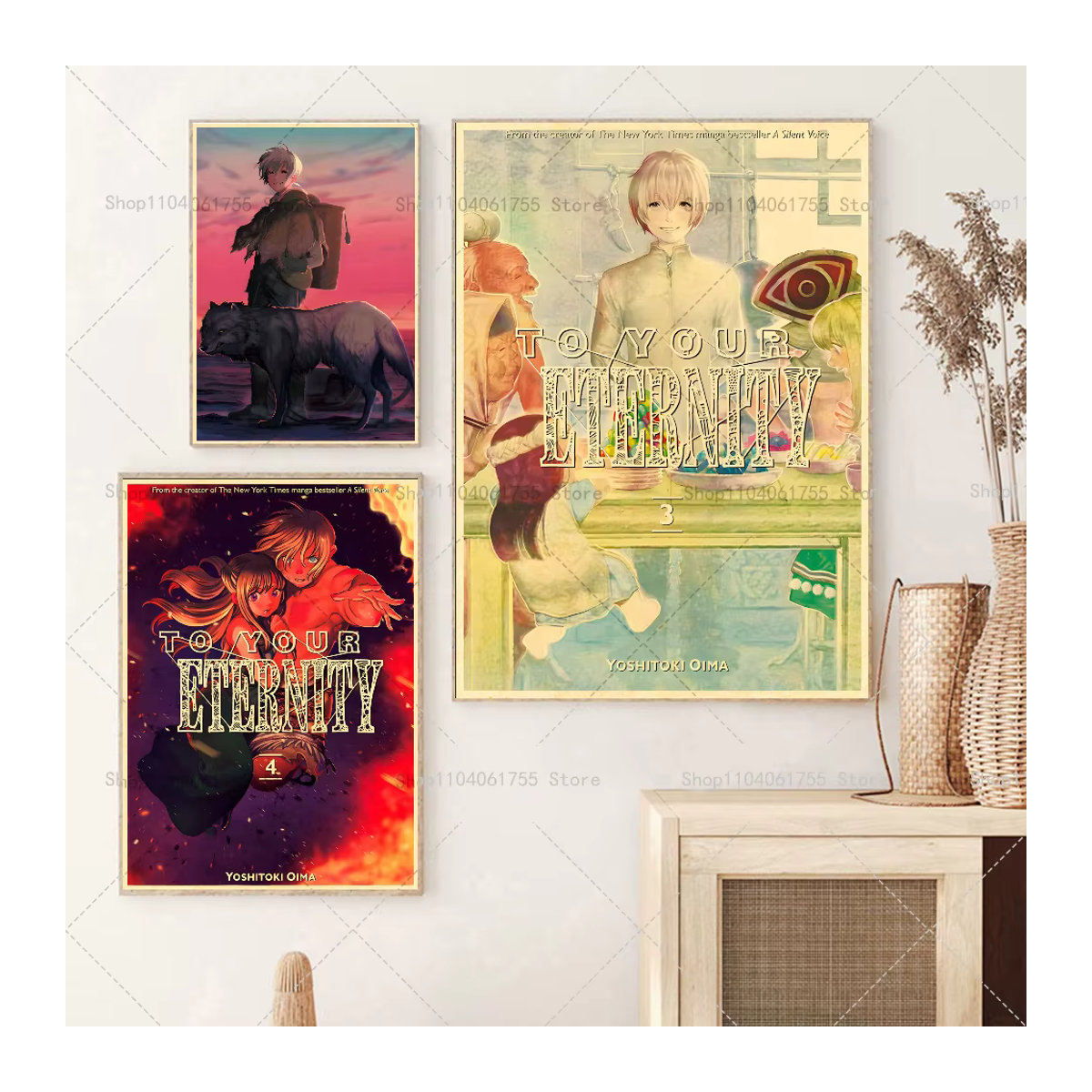 Wasserdichter Anime Poster Aufkleber zur Wanddekoration für Kaffeehaus und Bar, selbstklebend, 1 Stück - Bild 2