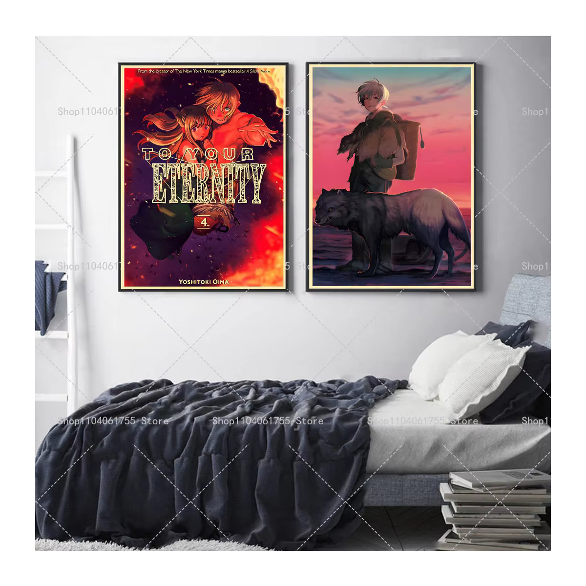 Wasserdichter Anime Poster Aufkleber zur Wanddekoration für Kaffeehaus und Bar, selbstklebend, 1 Stück - Bild 3