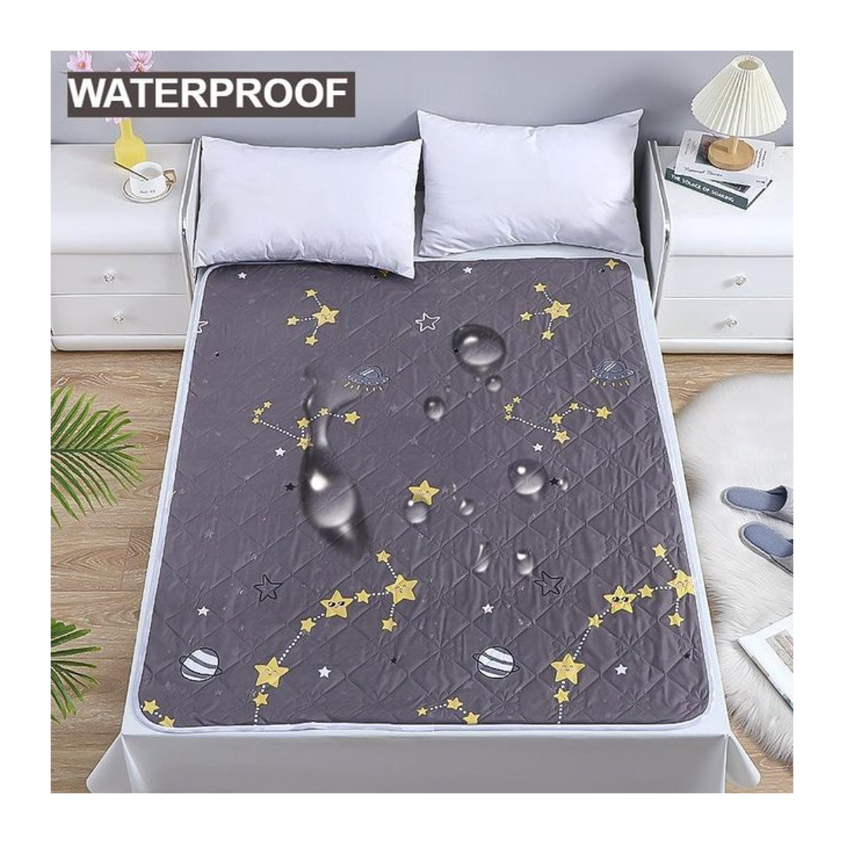 Wasserdichter Inkontinenz Bettlaken Matratzenschoner von HOME369, wiederverwendbare Bettwäsche für Erwachsene, Kinder und Haustiere, B/B: 200 x 230 cm - Bild 1