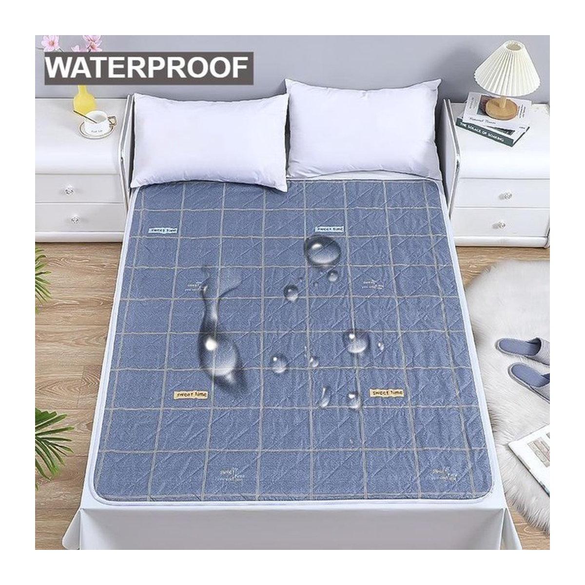 Wasserdichter Inkontinenz Bettlaken von HOME369, waschbare und wiederverwendbare Matratzenschoner für Erwachsene, Kinder und Haustiere, B/B/H: 150 x 100 cm - Bild 1