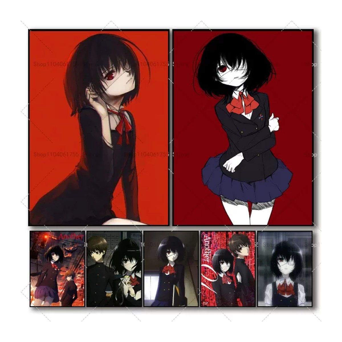 Wasserdichter Japanischer Horror Anime Wandaufkleber als selbstklebendes Poster zur Dekoration von Kaffeehaus, Bar oder Zimmer - Bild 1