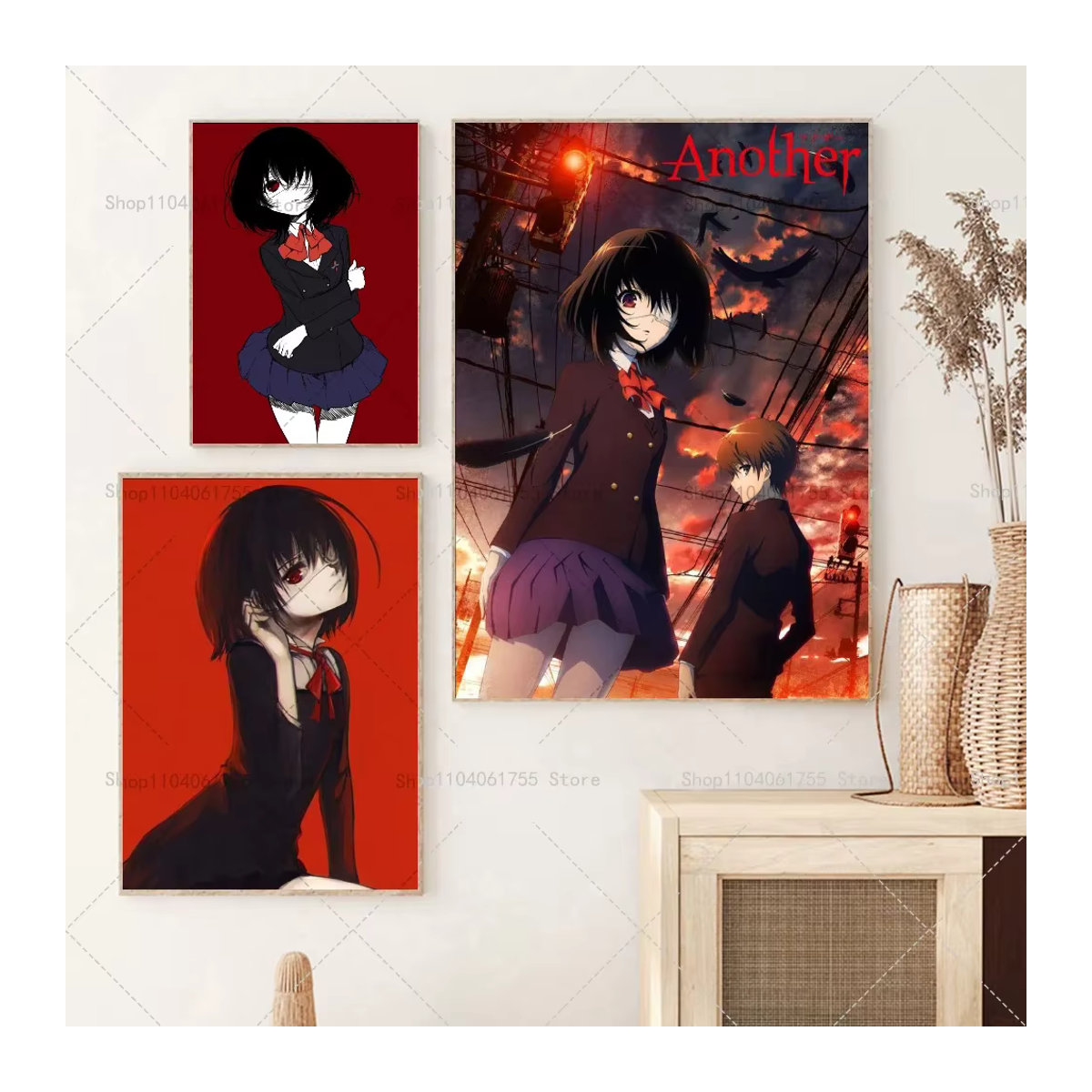 Wasserdichter Japanischer Horror Anime Wandaufkleber als selbstklebendes Poster zur Dekoration von Kaffeehaus, Bar oder Zimmer - Bild 2
