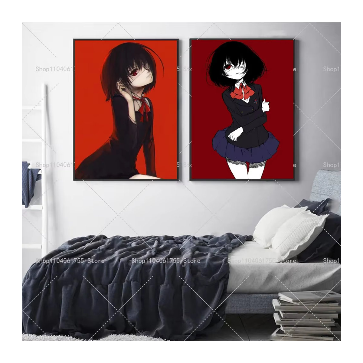 Wasserdichter Japanischer Horror Anime Wandaufkleber als selbstklebendes Poster zur Dekoration von Kaffeehaus, Bar oder Zimmer - Bild 3