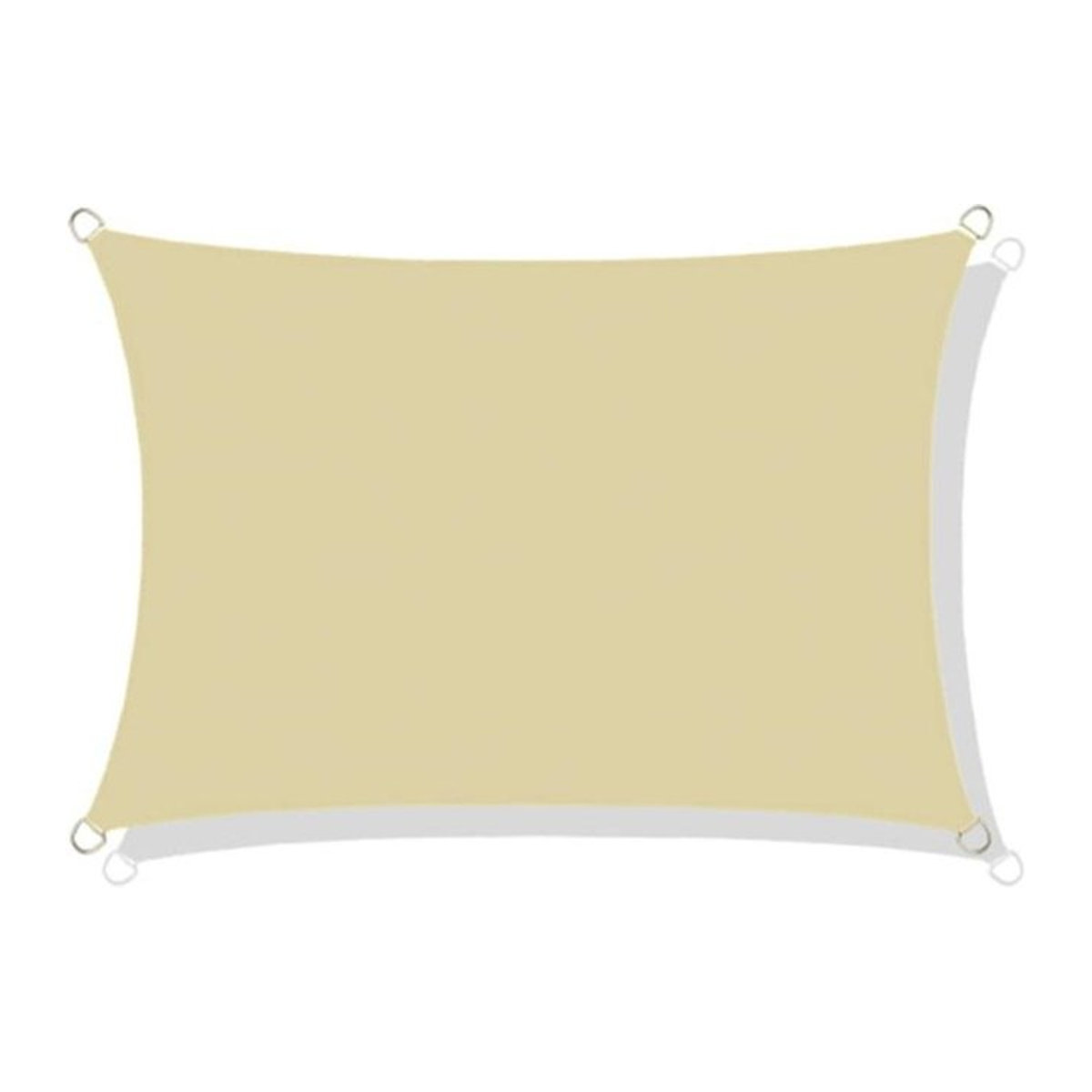 Wasserdichtes Codura Sonnensegel in Beige, B x B: 3 x 5 m - Bild 1