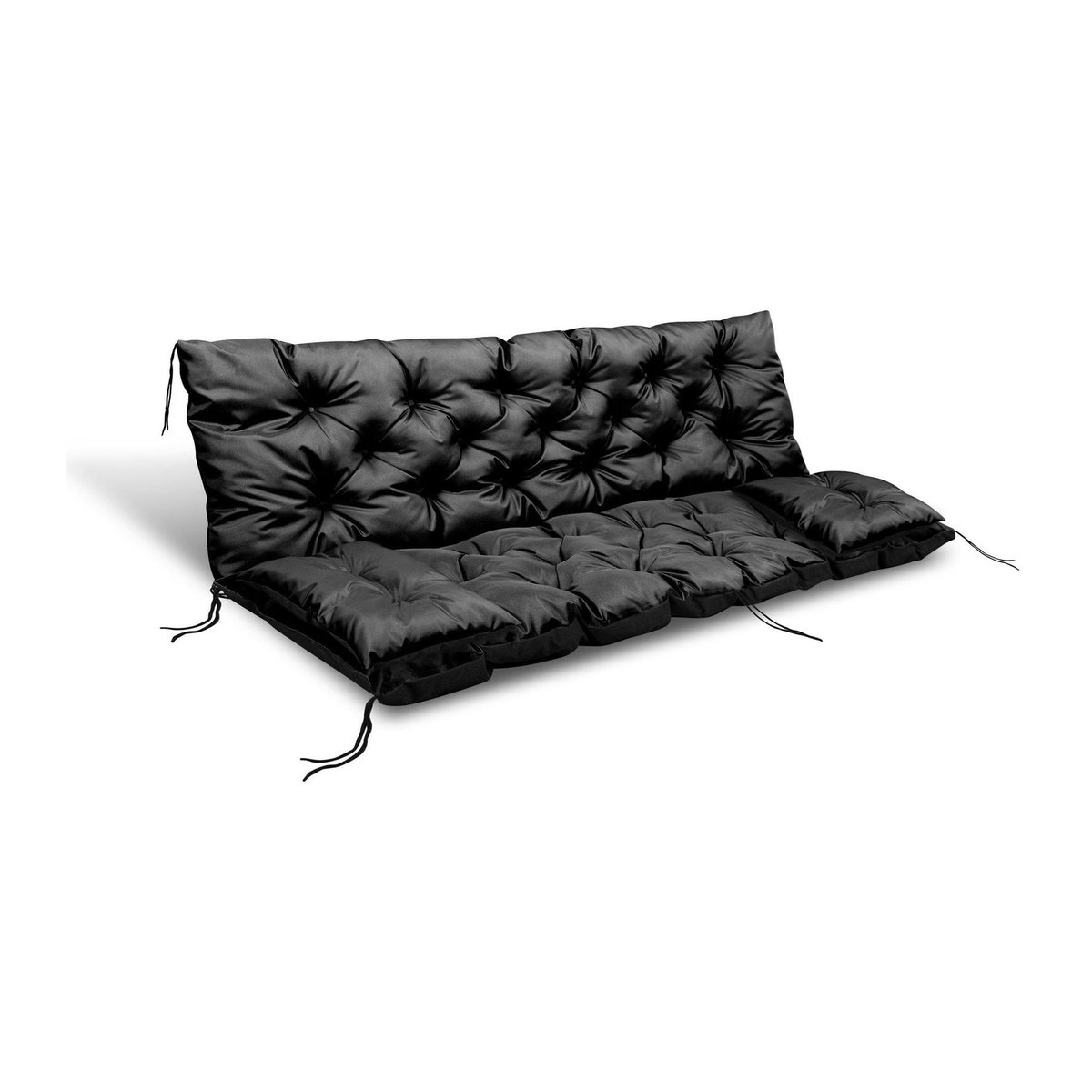 Wasserdichtes Gartenkissen-Set von AIOFACTORY OGROD für Bank oder Schaukel mit Befestigungsschnüren und kleinem Kissen, Farbe: Armee Grün, B/T/H: 100 x 60 x 50 cm - Bild 2
