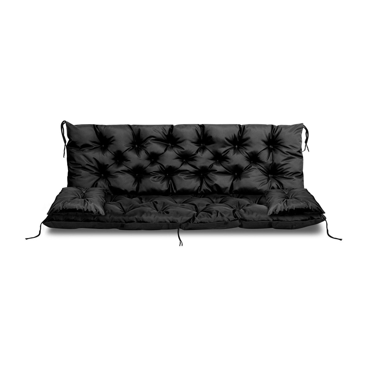 Wasserdichtes Gartenkissen-Set von AIOFACTORY OGROD für Bank oder Schaukel mit Befestigungsschnüren und kleinem Kissen, Farbe: Armee Grün, B/T/H: 100 x 60 x 50 cm - Bild 4