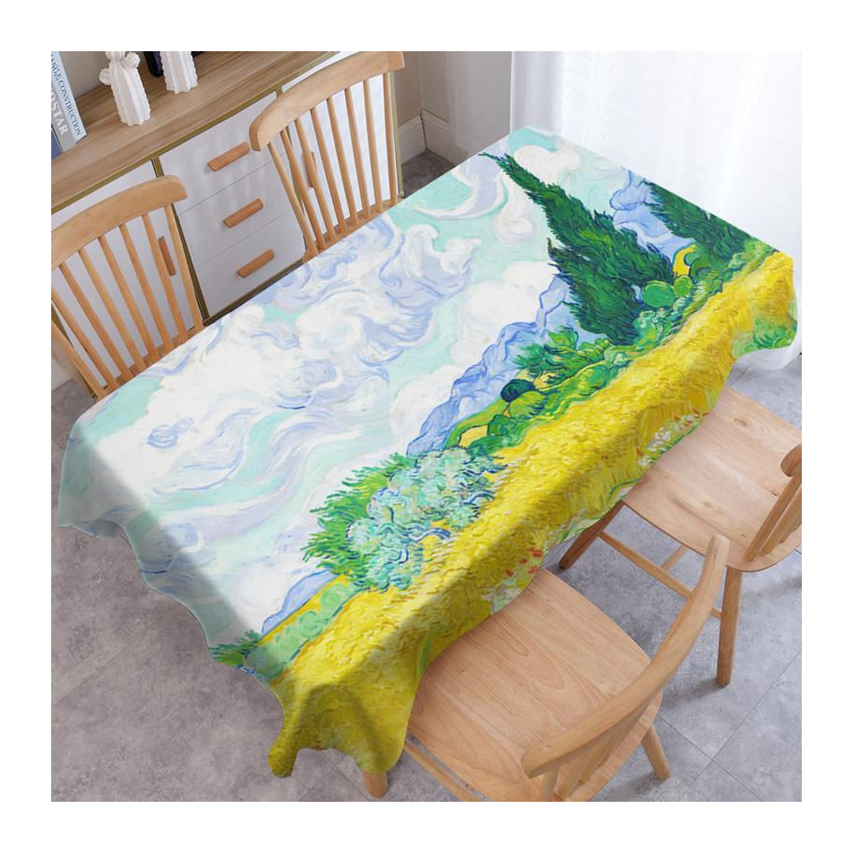 Wasserfeste Tischdecke mit Van Gogh Ölgemälde Motiv von A Family Of Home Textiles, Bunt, B/H: 40 x 70 cm - Bild 3