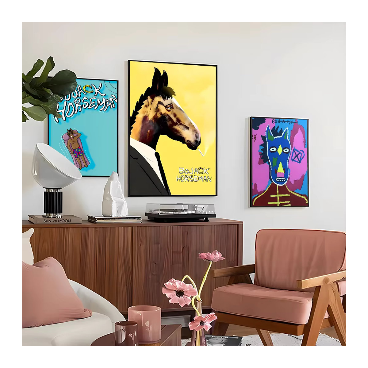 Wasserfester B-BoJack H-Horsemans Papieraufkleber als Wanddekoration für dein Zimmer, Bar oder Kaffeehaus, mehrfarbig, rechteckig - Bild 2
