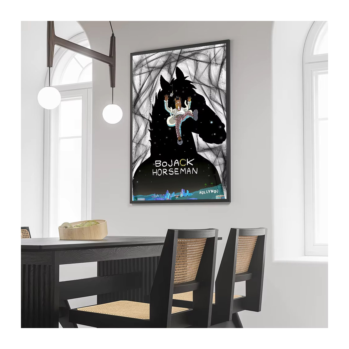 Wasserfester B-BoJack H-Horsemans Papieraufkleber als Wanddekoration für dein Zimmer, Bar oder Kaffeehaus, mehrfarbig, rechteckig - Bild 4