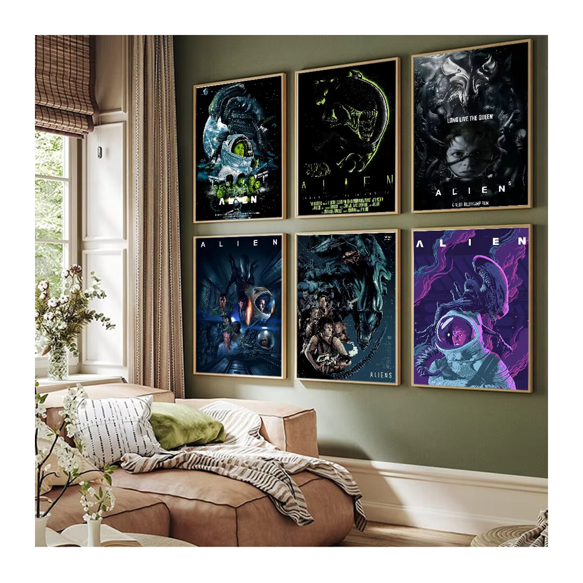 Wasserfester Wandaufkleber im Sci-Fi Alien Filmplakat Design aus Papier für Bar und Kaffeehaus - Bild 3