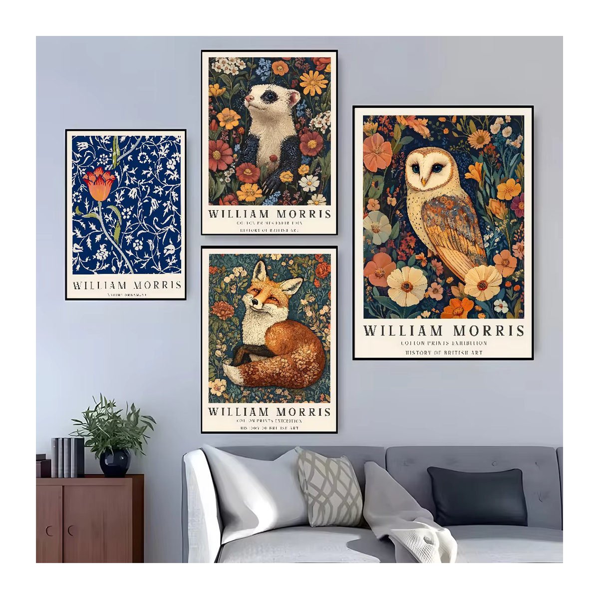 Wasserfestes William Morris Kunstposter als HD-Klebewand zur Dekoration von Wohnzimmer, Schlafzimmer oder Bar - Bild 3