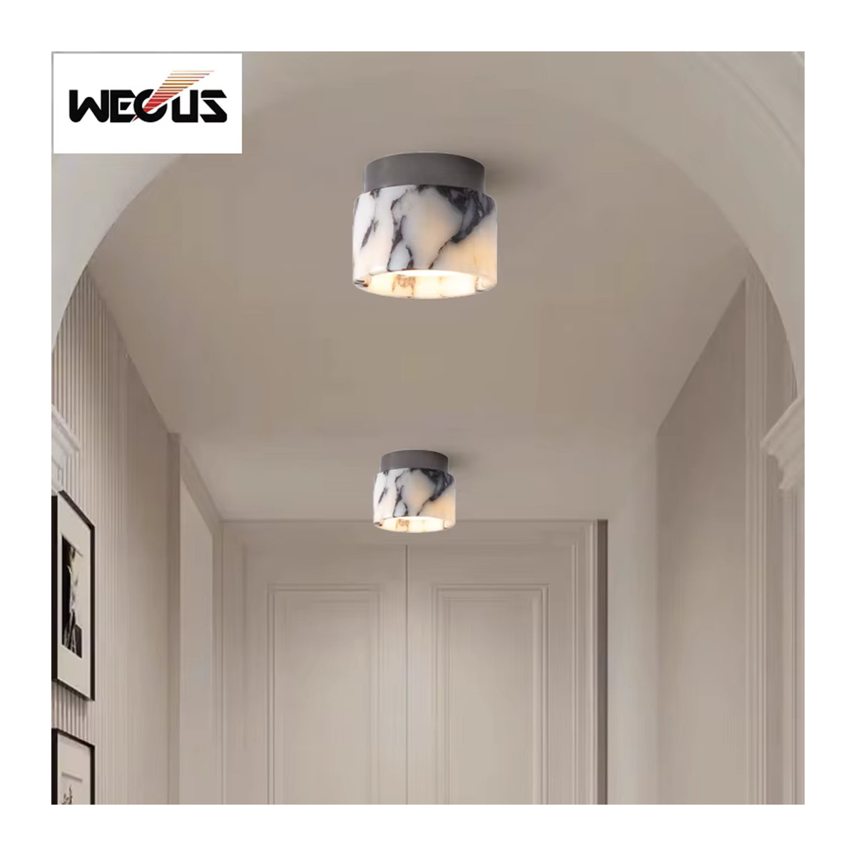 Wecus Deckenleuchte aus natürlichem Marmor mit integriertem LED-Licht - Bild 3