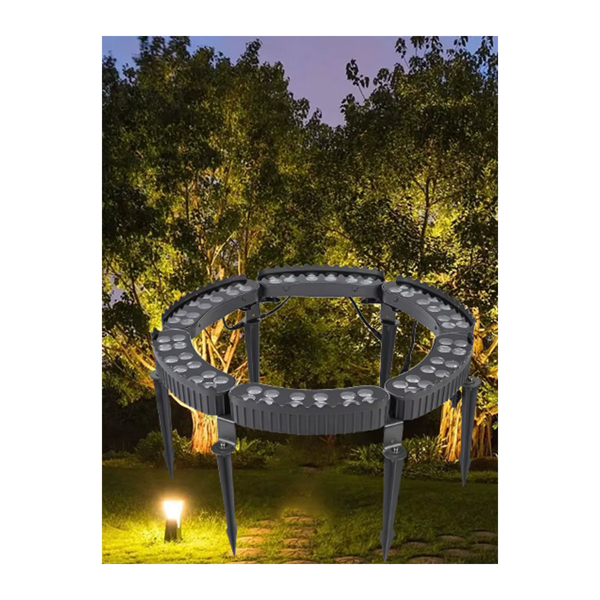 Wecus LED Outdoor Baumbeleuchtung Bunt mit Warmlicht Wasserdicht für die Landschaftsbegrünung - Bild 6