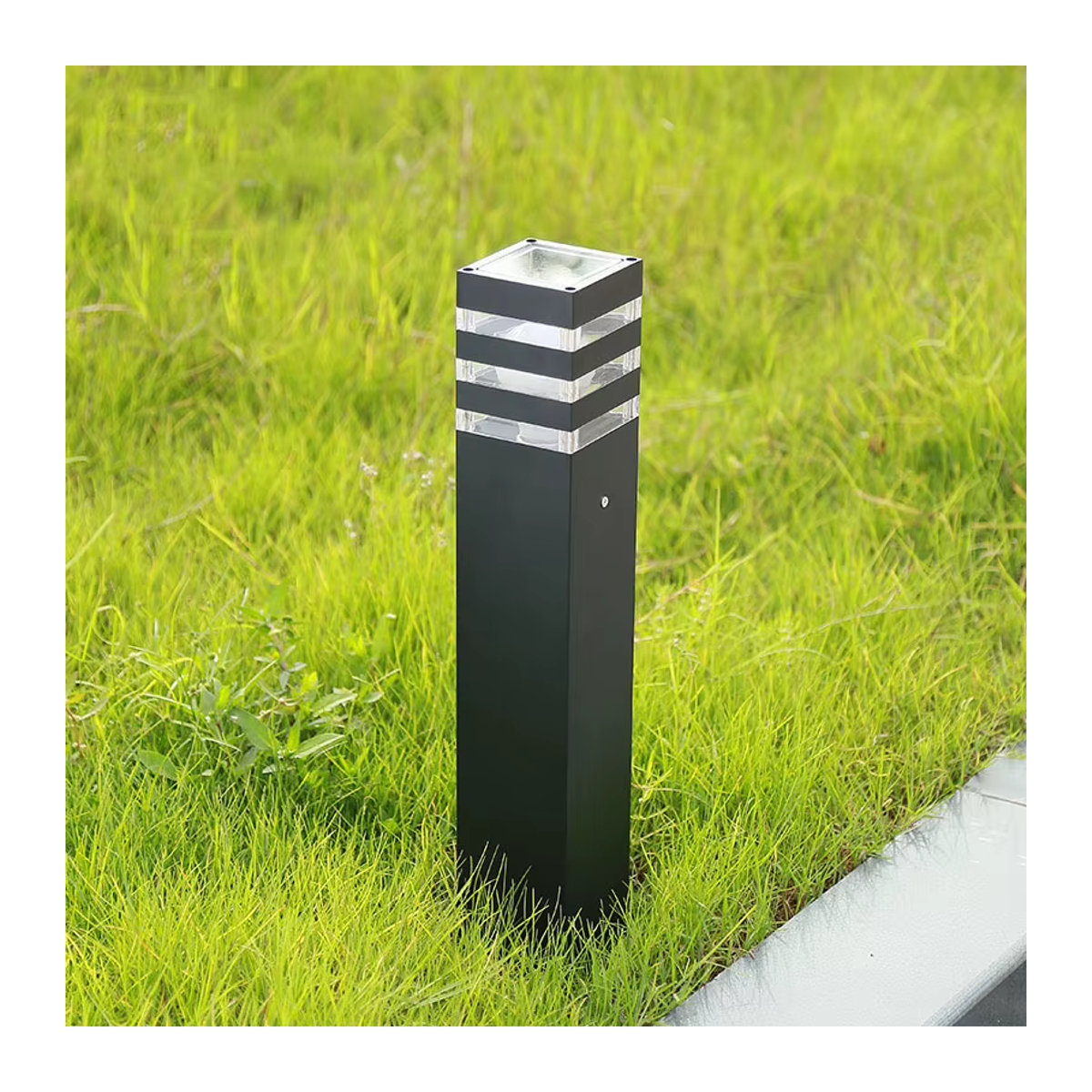 WECUS Moderne Minimalistische Wegeleuchte Schwarz Wasserdicht für Garten und Landschaft - Bild 3