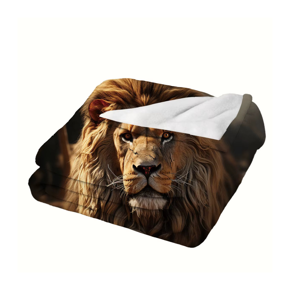 Weiche Flanell-Decke mit Löwen-Print für Sofa und Raum, warm und gemütlich - Bild 5