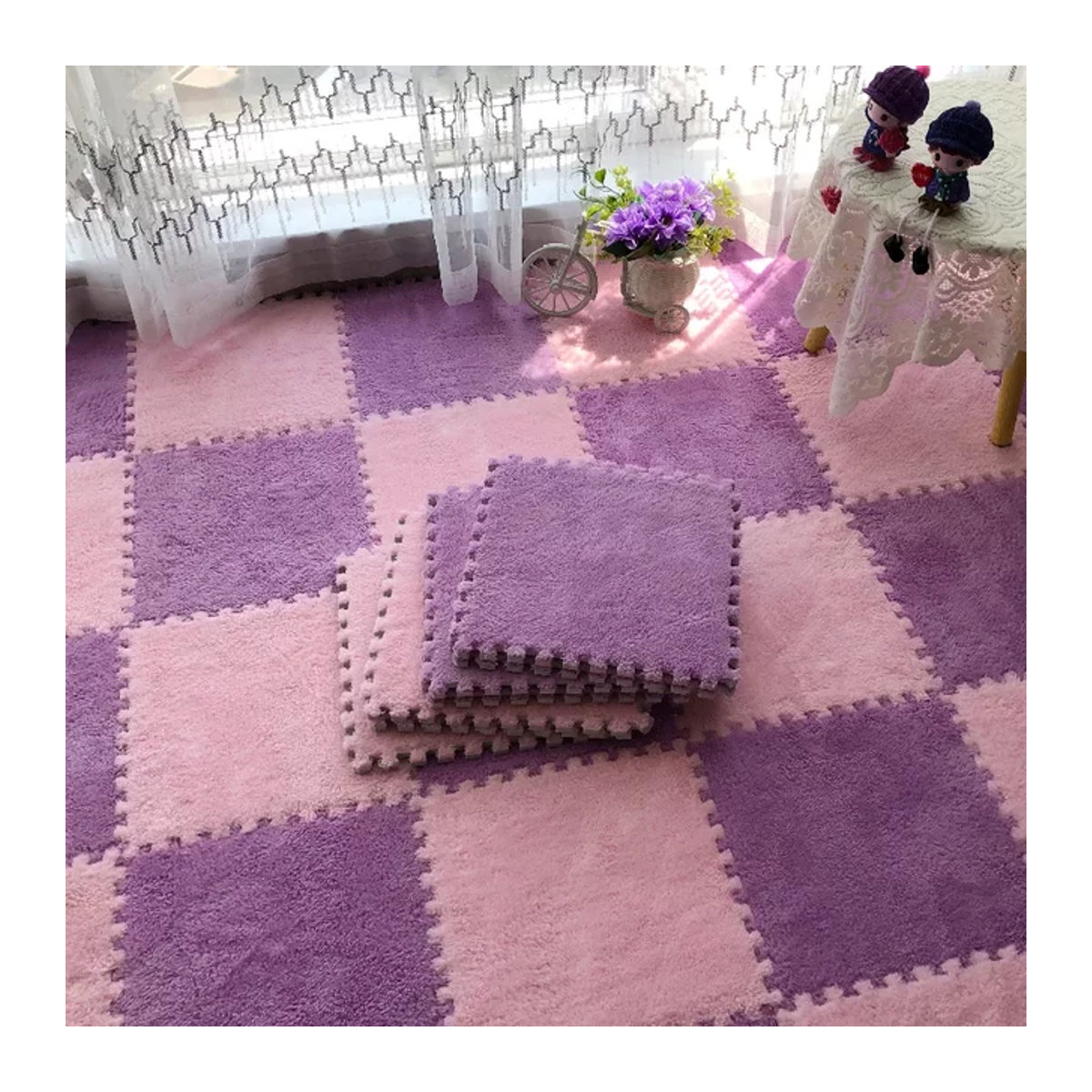 Weiche Spielmatte Eva Foam Puzzle Teppich für das Kinderzimmer in Blau - Bild 1