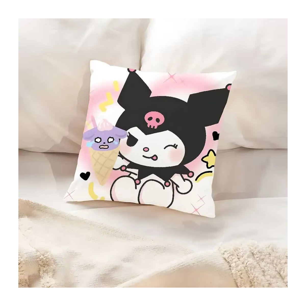 Weicher K-Kuromi Kissenbezug von 52TOYS aus Polyester mit Reißverschluss - Bild 2
