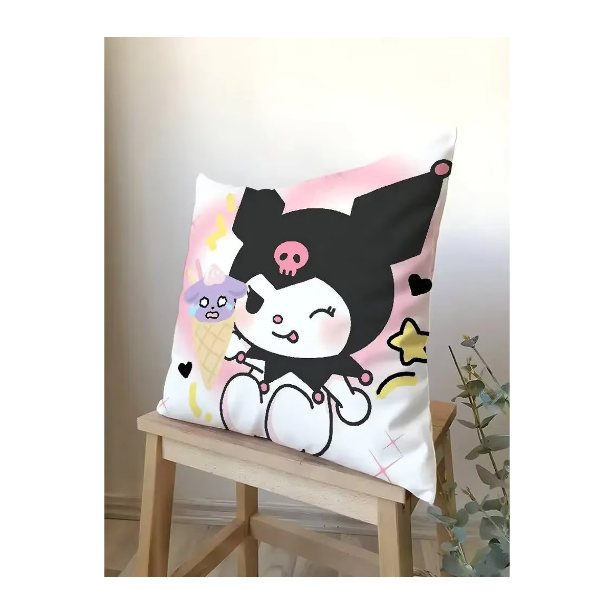 Weicher K-Kuromi Kissenbezug von 52TOYS aus Polyester mit Reißverschluss - Bild 4