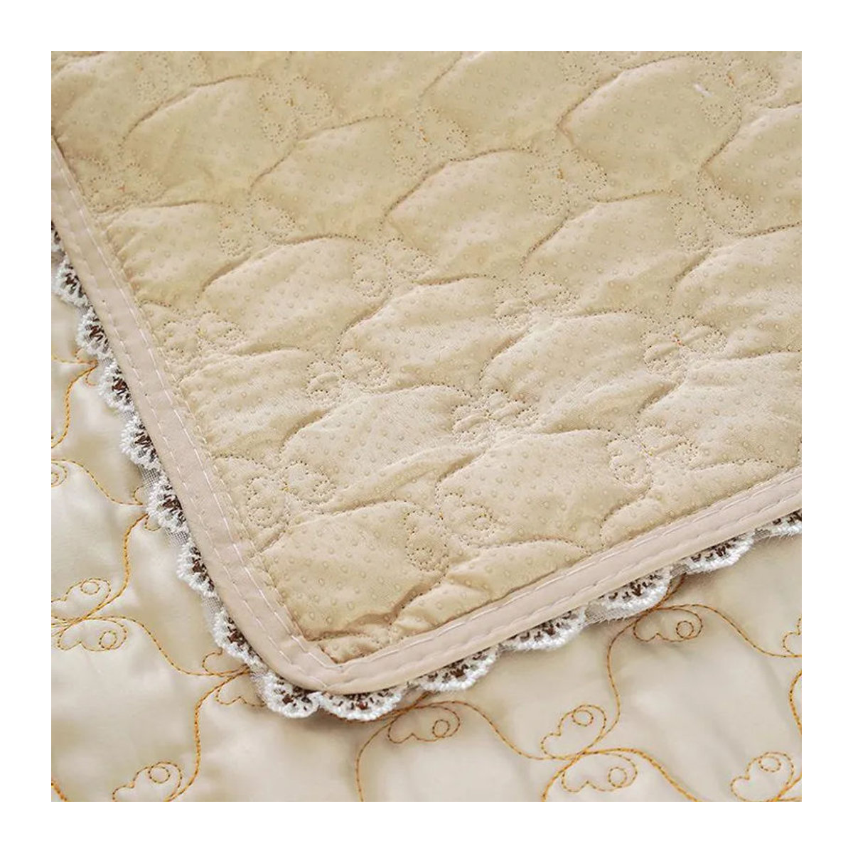 Weiches und rutschfestes Stoffkissen mit bestickter Spitze für dein Sofa, B/B/H: 70 x 70 cm - Bild 2