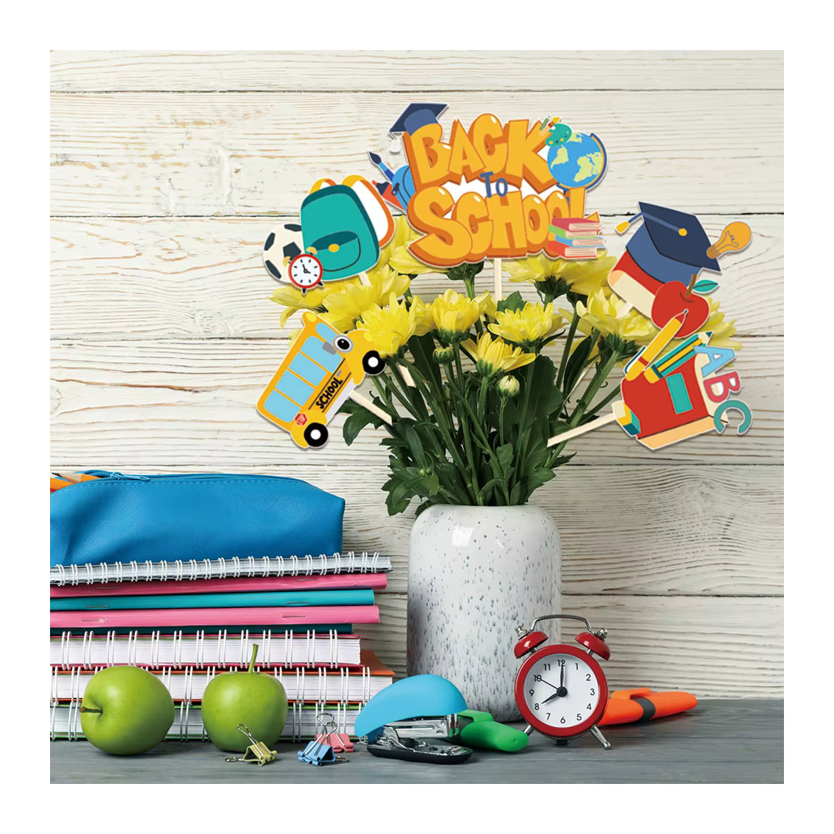 WEIGAO Back to School Vasen-Plugin als tragbare Fotografie-Requisiten für Zeremonienpartys, Multicolor, 6 oder 12 Stück - Bild 2