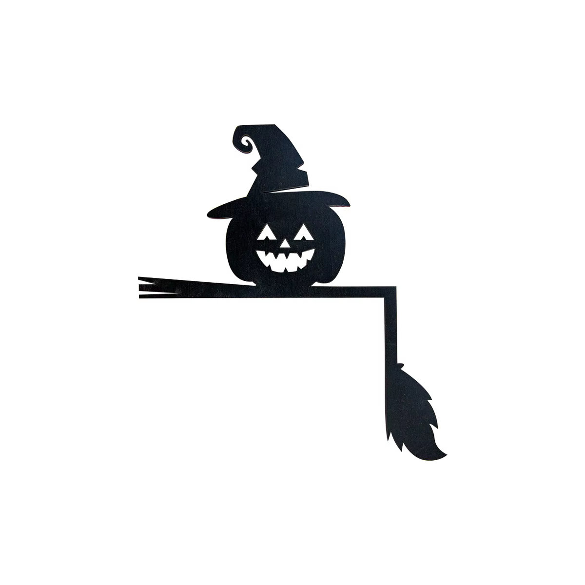 WEIGAO Halloween Türrahmen Dekoration aus Holz in Schwarz mit Kürbis Spinnennetz und Fledermaus Ornamenten - Bild 3