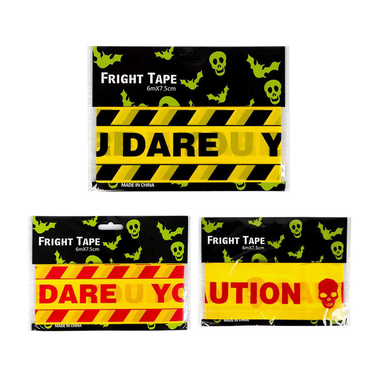 WEIGAO Halloween Warnband Dekoration gestreift mehrfarbig Kunststoff B: 7,5 cm, H: 6 cm - Bild 2