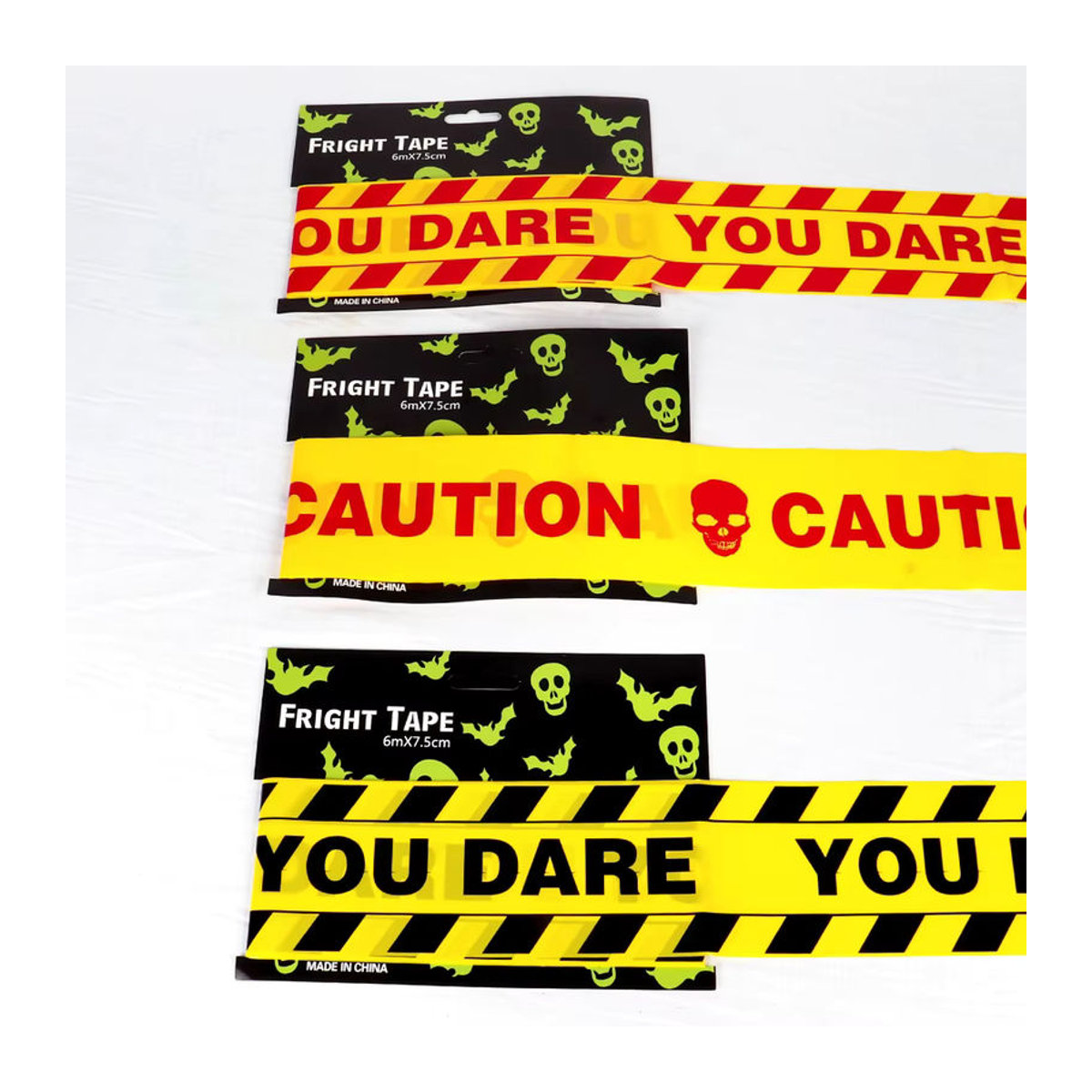 WEIGAO Halloween Warnband Dekoration gestreift mehrfarbig Kunststoff B: 7,5 cm, H: 6 cm - Bild 3