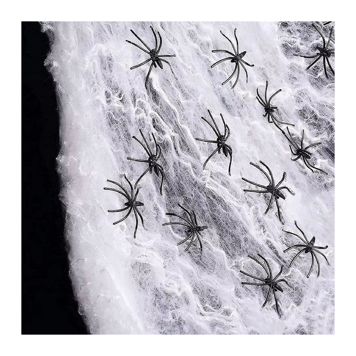 WEIGAO Leuchtendes künstliches Spinnennetz in Grün für Halloween Dekoration und Gruselpartys - Bild 3