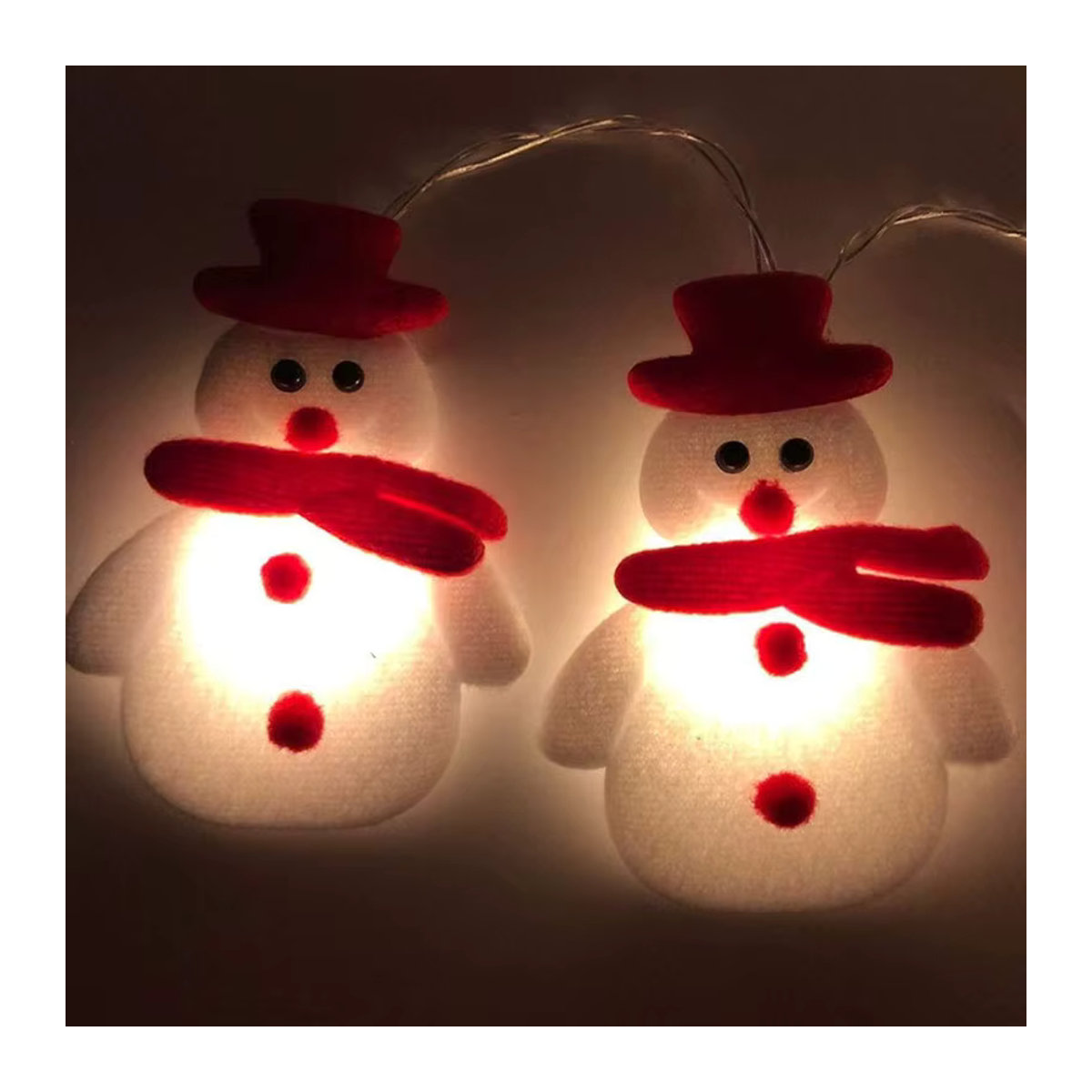 WEIGAO Schneemann Lichterkette als Weihnachtsdekoration für den Weihnachtsbaum und zur Zimmergestaltung - Bild 5