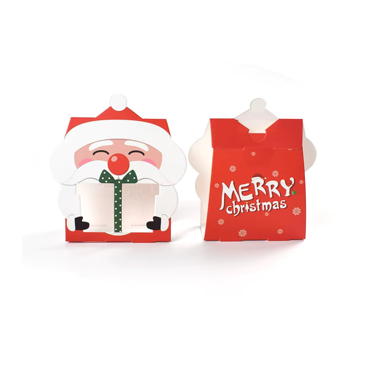 WEIGAO Weihnachtliche Cartoon Santa Geschenkboxen aus Papier für Süßigkeiten und Schokolade, Mehrfarbig, Rechteckig - Bild 4