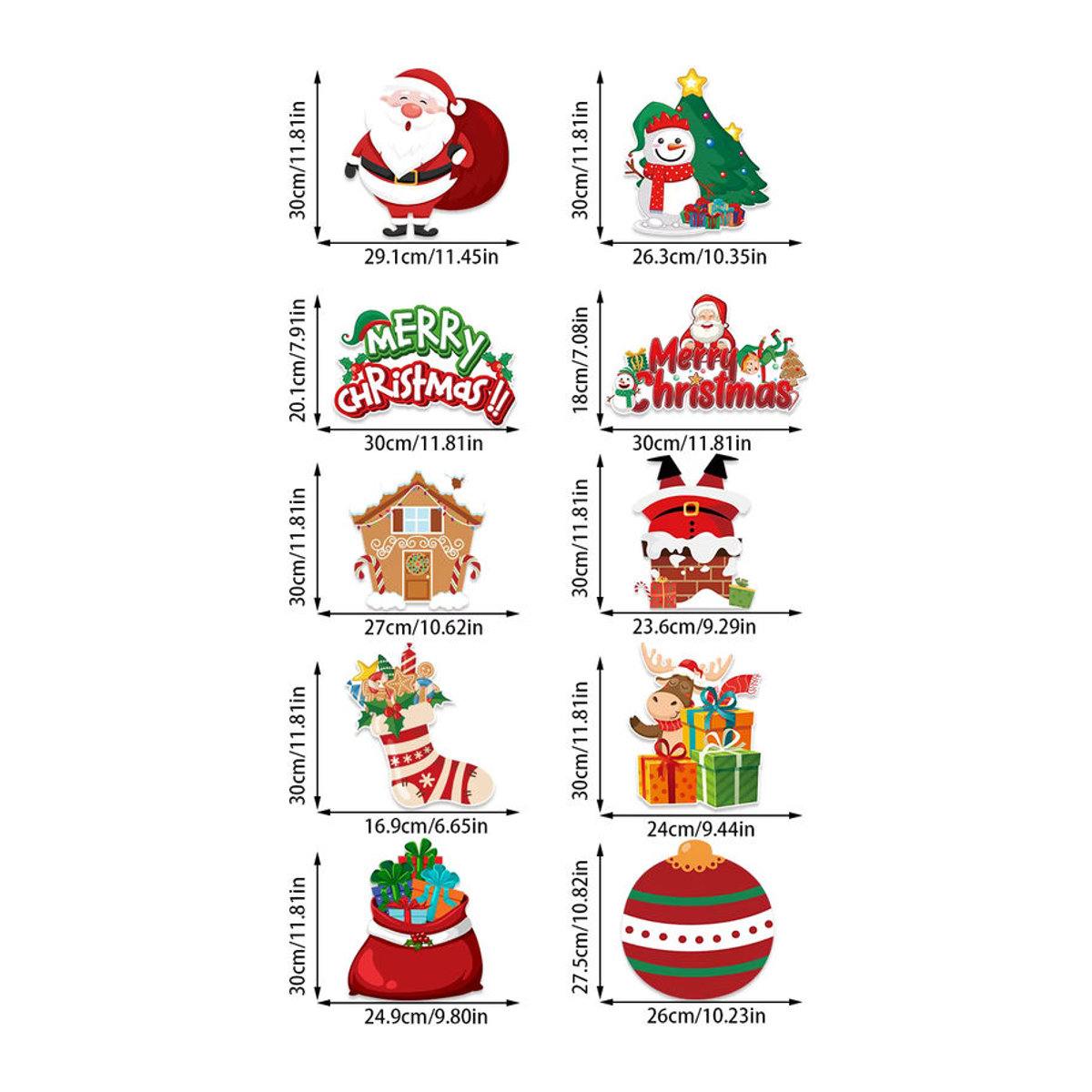 WEIGAO Weihnachts Türbanner mit Santa Claus und Schneemann als hängende Dekoration, mehrfarbig - Bild 4