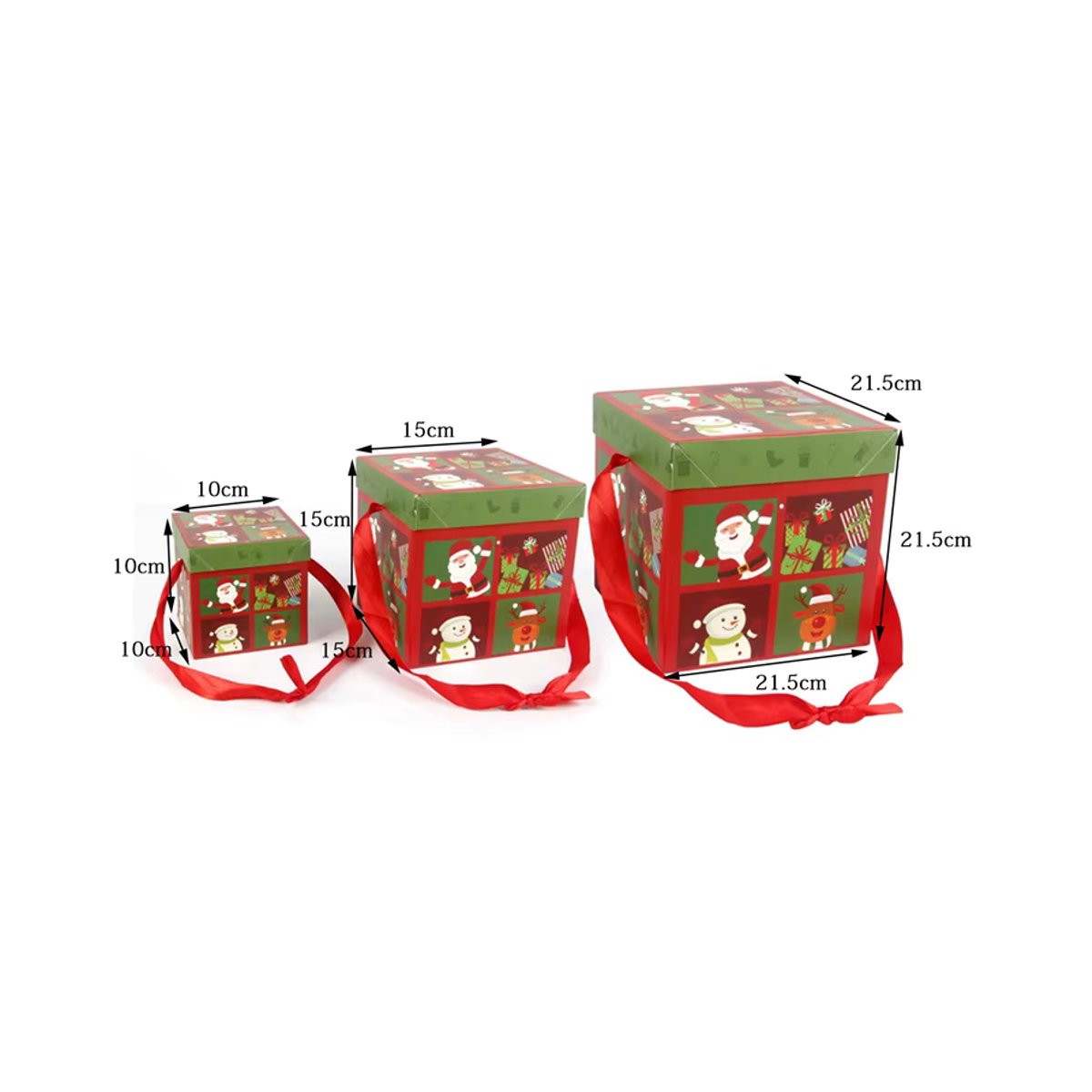Weihnachts Geschenkboxen mit geometrischem Design für Schokolade und Süßigkeiten zur Weihnachts- und Neujahrsdekoration - Bild 5