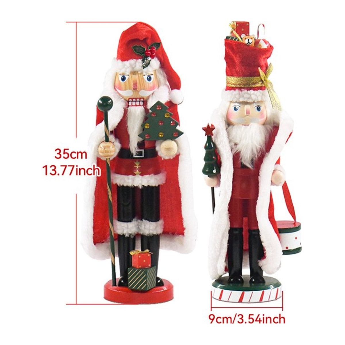 Weihnachts-Nussknacker Soldat aus Holz in Multicolor, Höhe: 35 cm - Bild 1