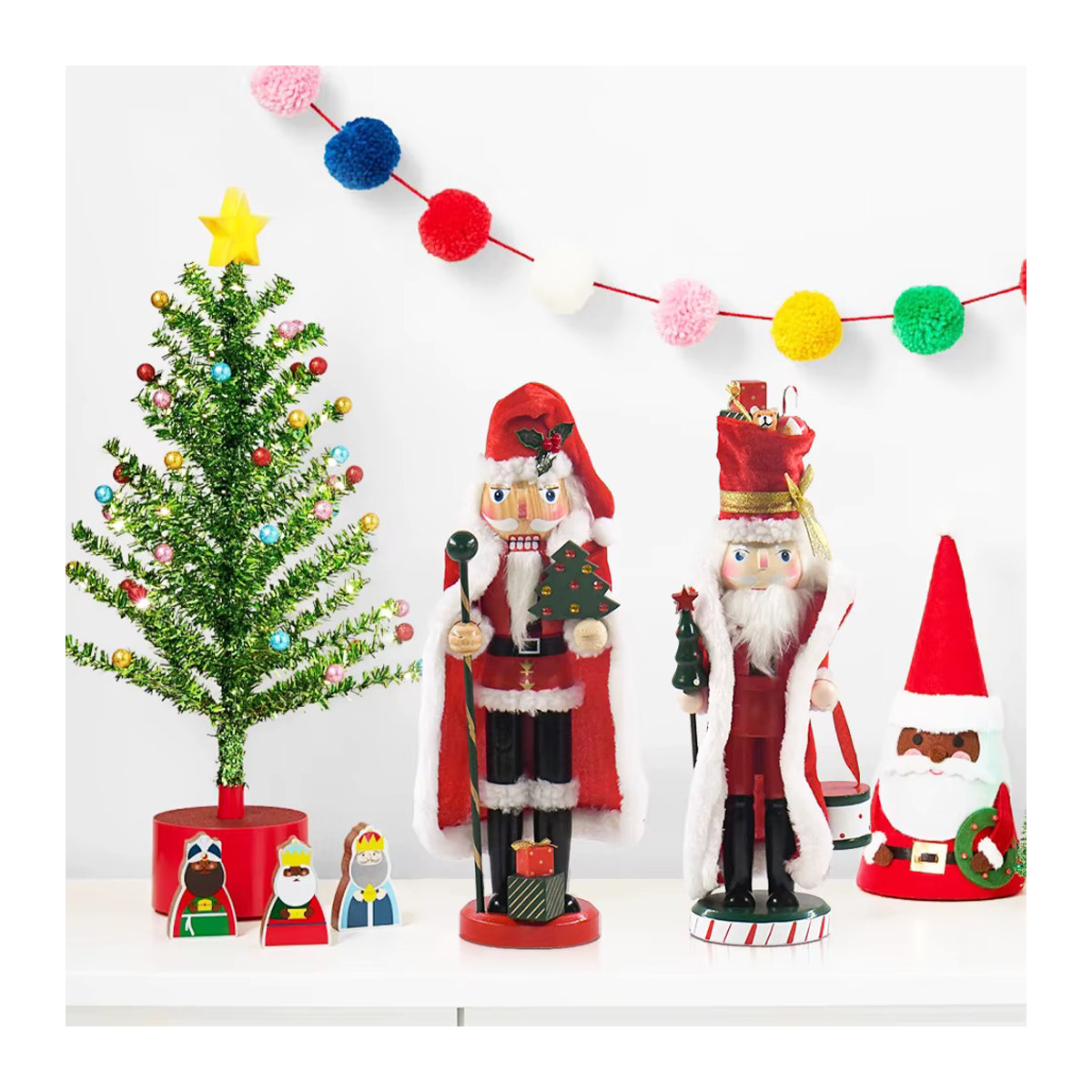 Weihnachts-Nussknacker Soldat aus Holz in Multicolor, Höhe: 35 cm - Bild 4