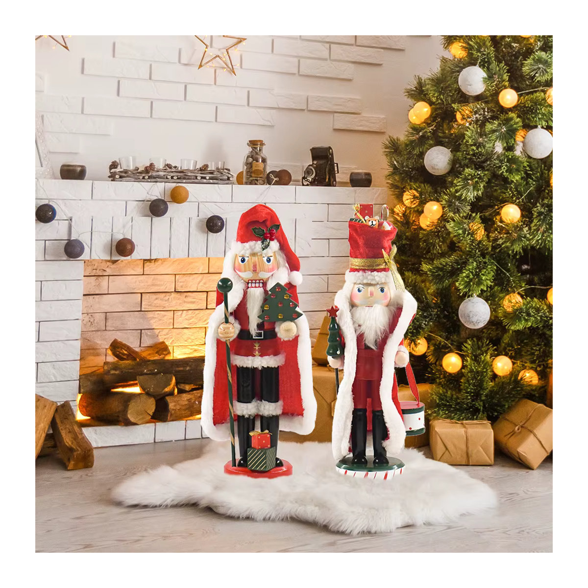 Weihnachts-Nussknacker Soldat aus Holz in Multicolor, Höhe: 35 cm - Bild 5