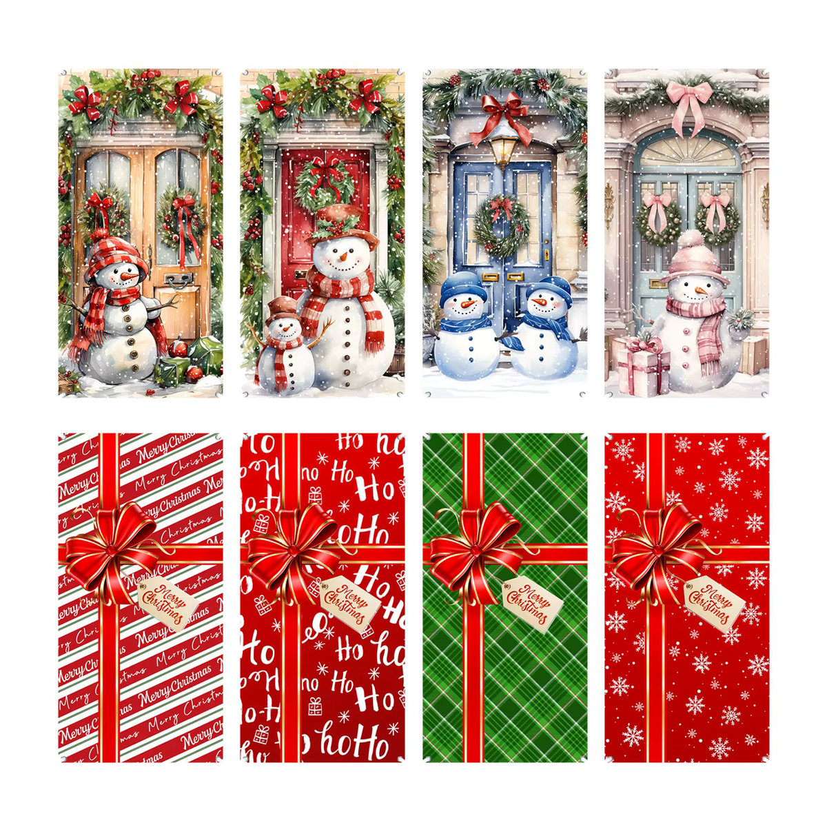 Weihnachts-Türbanner Frohe Weihnachten und Frohes Neues Jahr Wanddekoration aus Polyester - Bild 3