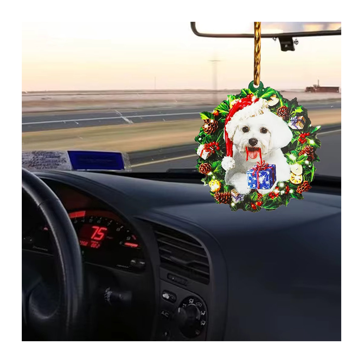 Weihnachtsanhänger Welpe aus Acryl als Weihnachtsbaumschmuck und Dekoration für Weihnachten und Neujahr - Bild 3