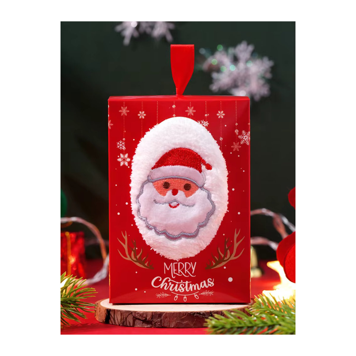 Weihnachtshandtuch in Geschenkbox mit Weihnachtsbaum-Design - Bild 3