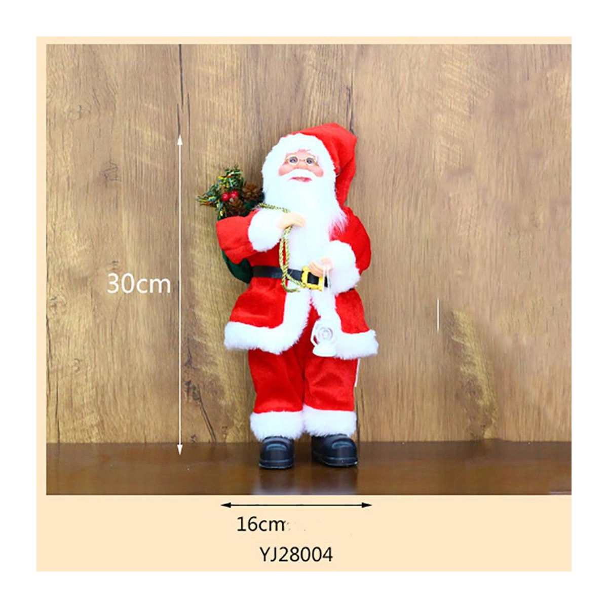 Weihnachtsmann Weihnachtsdekoration von feiyanautoparts, stehend, Höhe: 30 cm - Bild 6