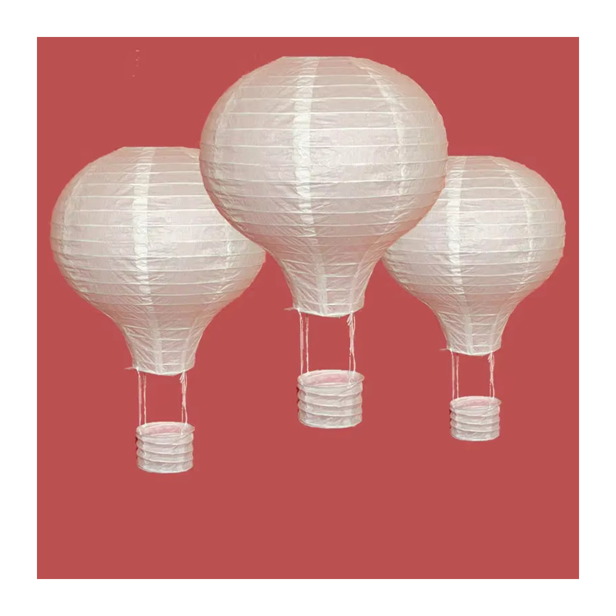 Weiße Heißluftballon-Papierlaterne von merylover als dekorative chinesische Wunschlaterne für Hochzeit und Geburtstag - Bild 3