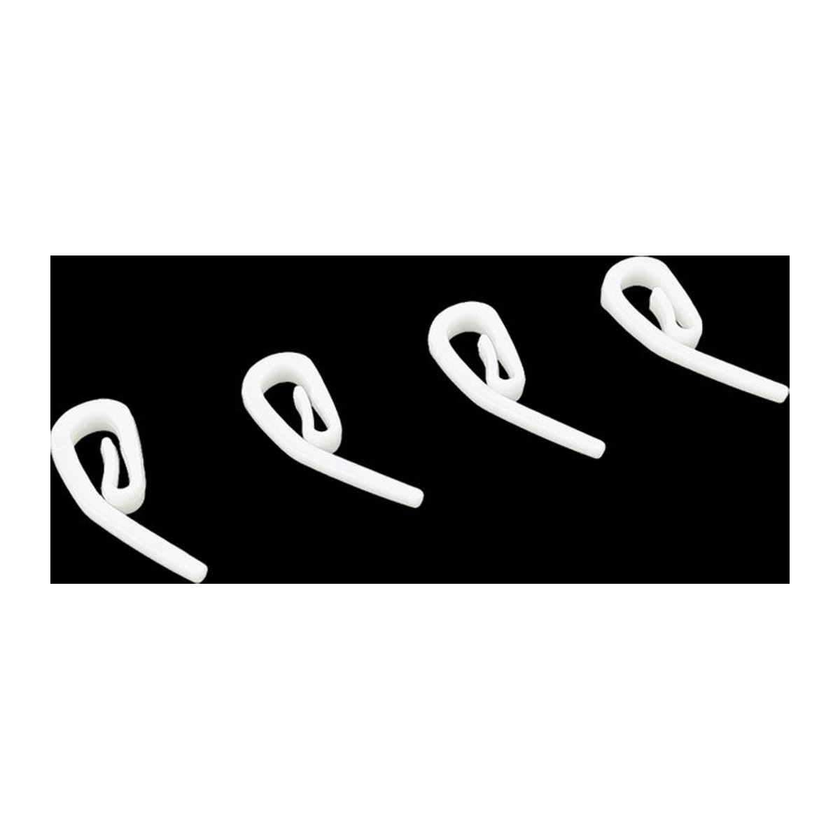 Weiße Kunststoff Vorhanghaken mit Ring für Vorhangschienen und S-Fold Wave Vorhänge - Bild 1
