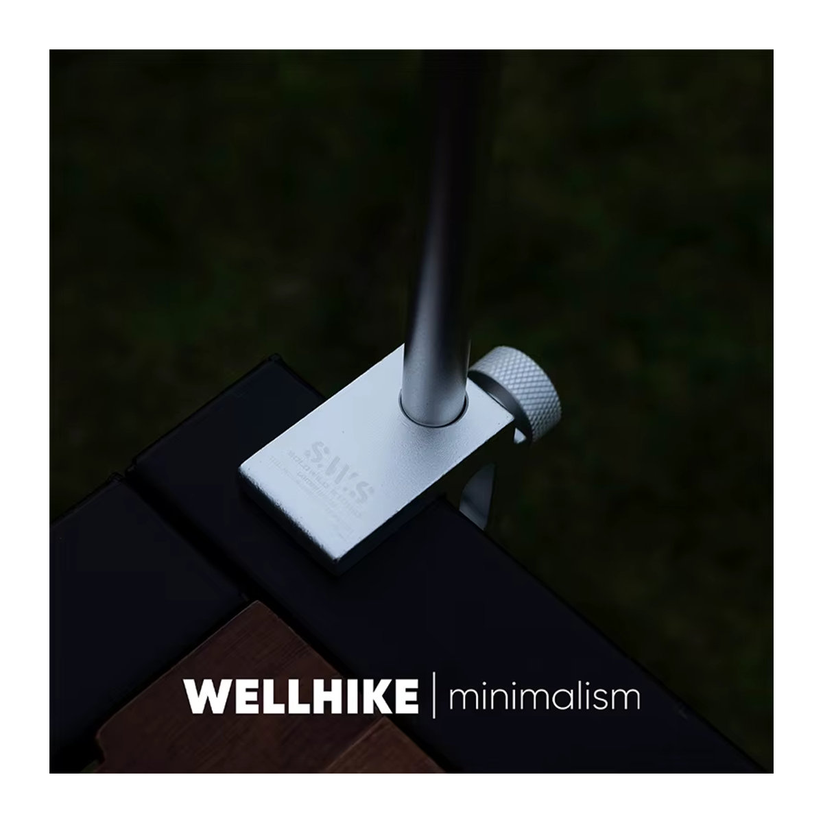 Wellhike Camping Tisch SWS Bogen Licht Rahmen aus Edelstahl in Schwarz - Bild 2