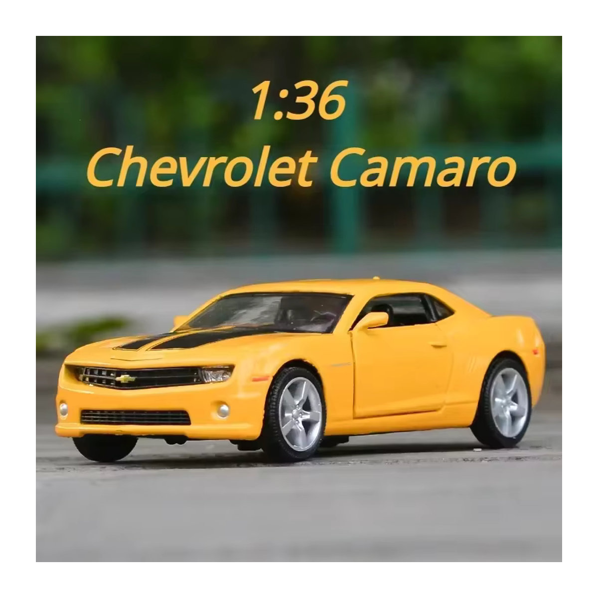 WELLY Chevrolet Camaro Modellauto Maßstab 1:36 Metall Druckguss Replik in Rot - Bild 2