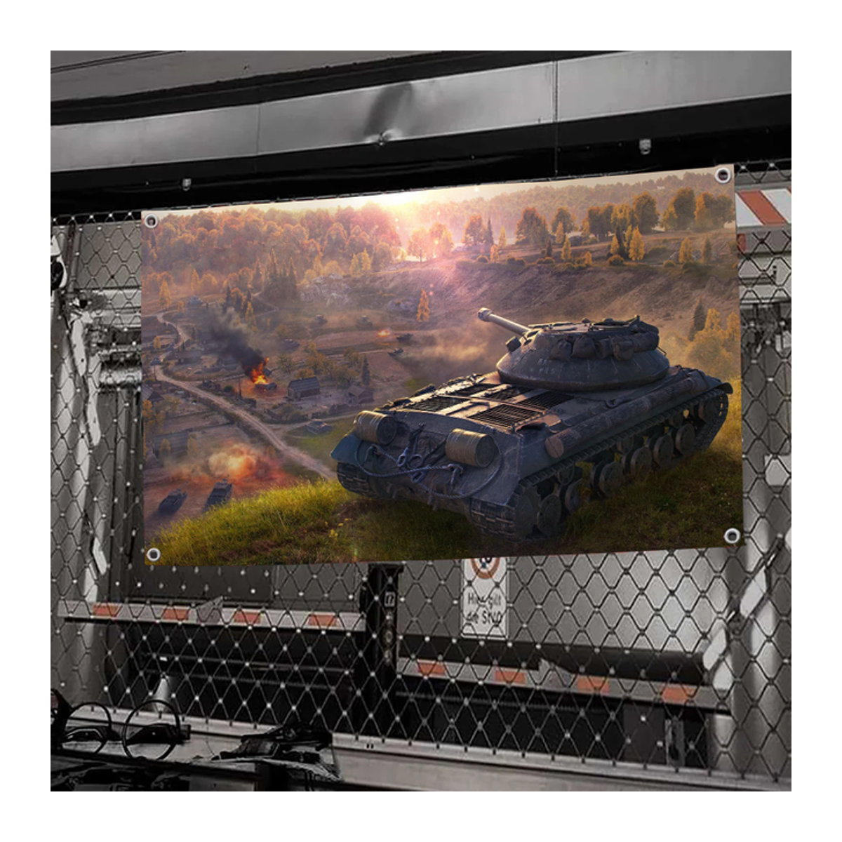 Welt der Panzer Gaming Flagge aus Polyester mit vier Ösen für Outdoor und Raumdekoration - Bild 1