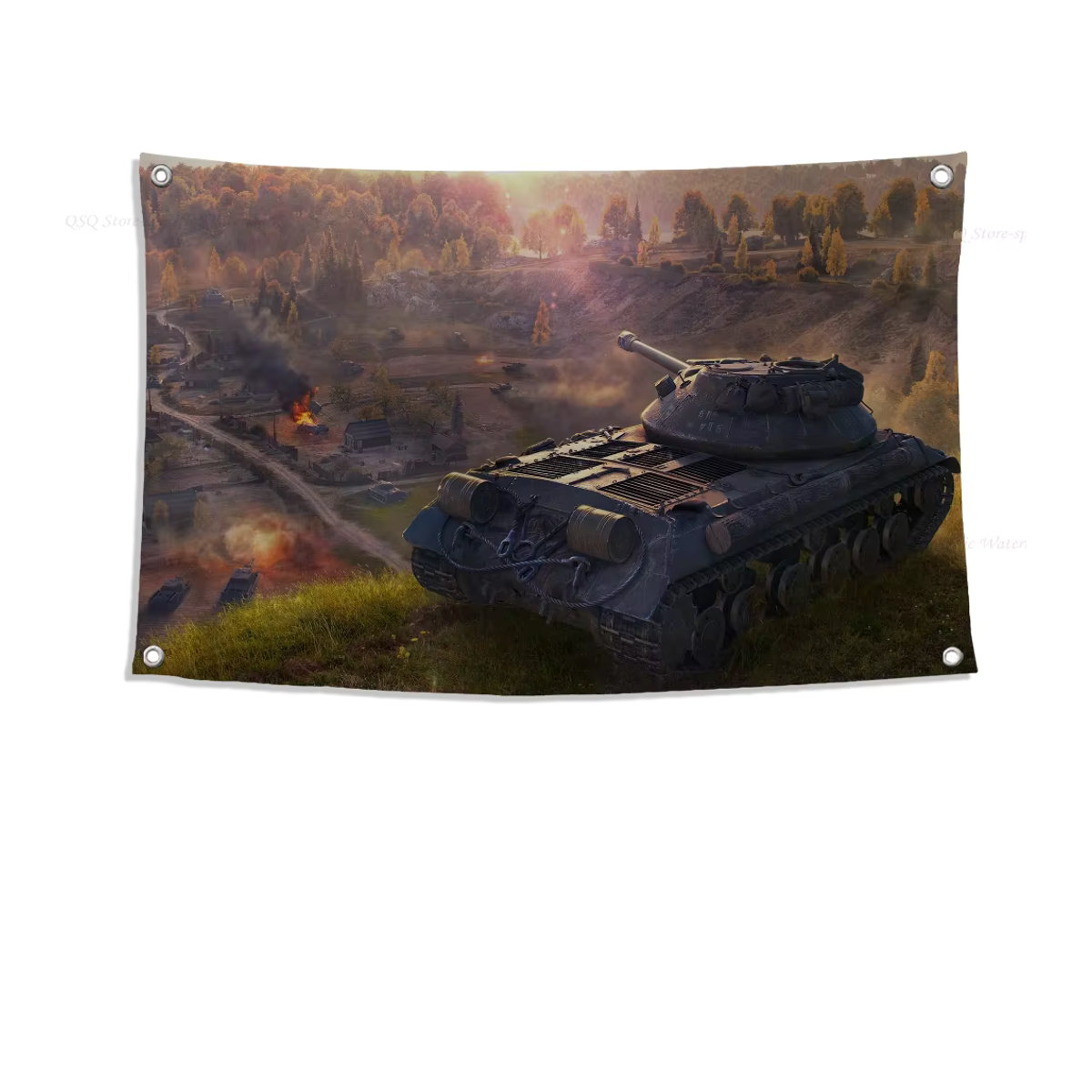 Welt der Panzer Gaming Flagge aus Polyester mit vier Ösen für Outdoor und Raumdekoration - Bild 2