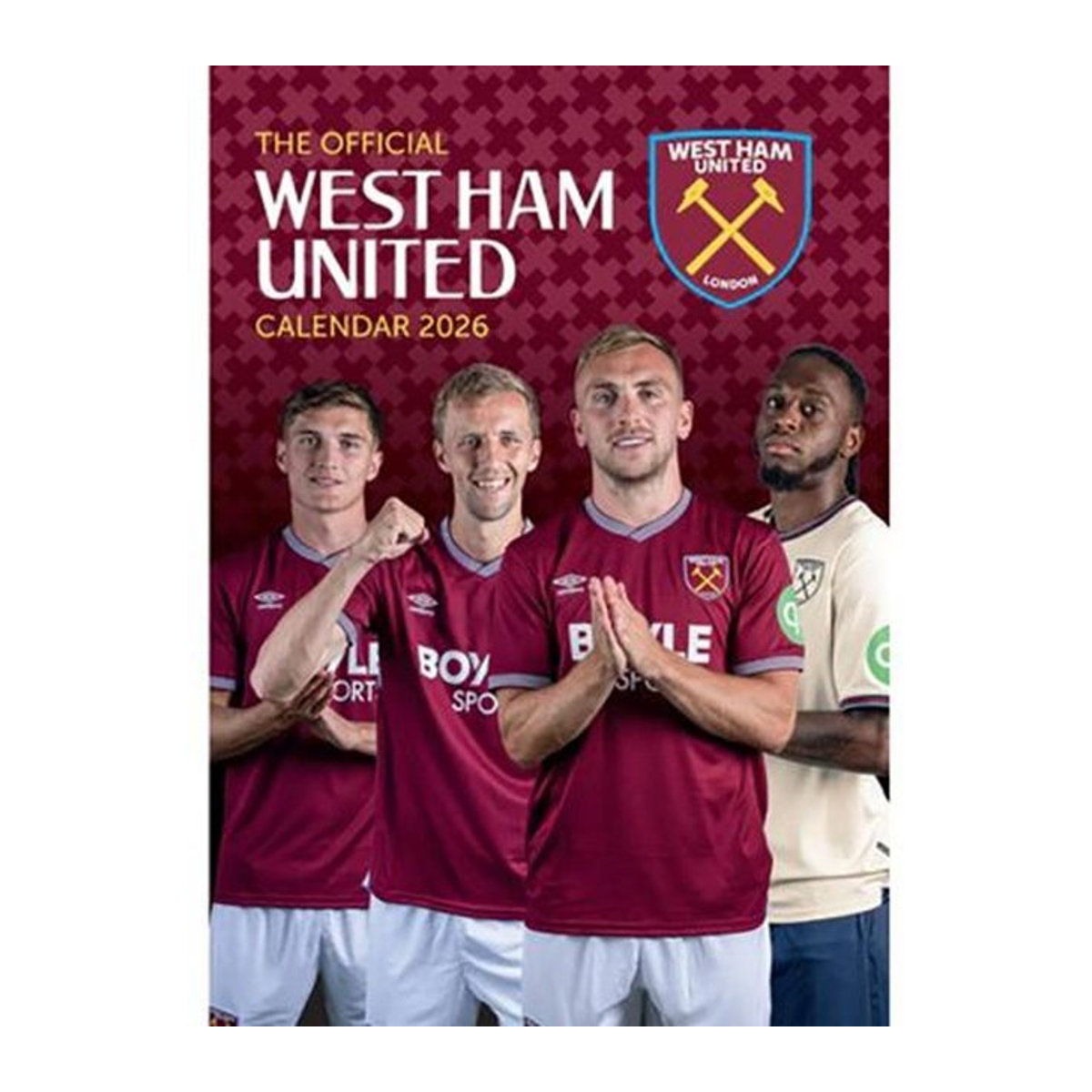 West Ham United FC 2026 Wandkalender A3 Himbeere - Bild 1