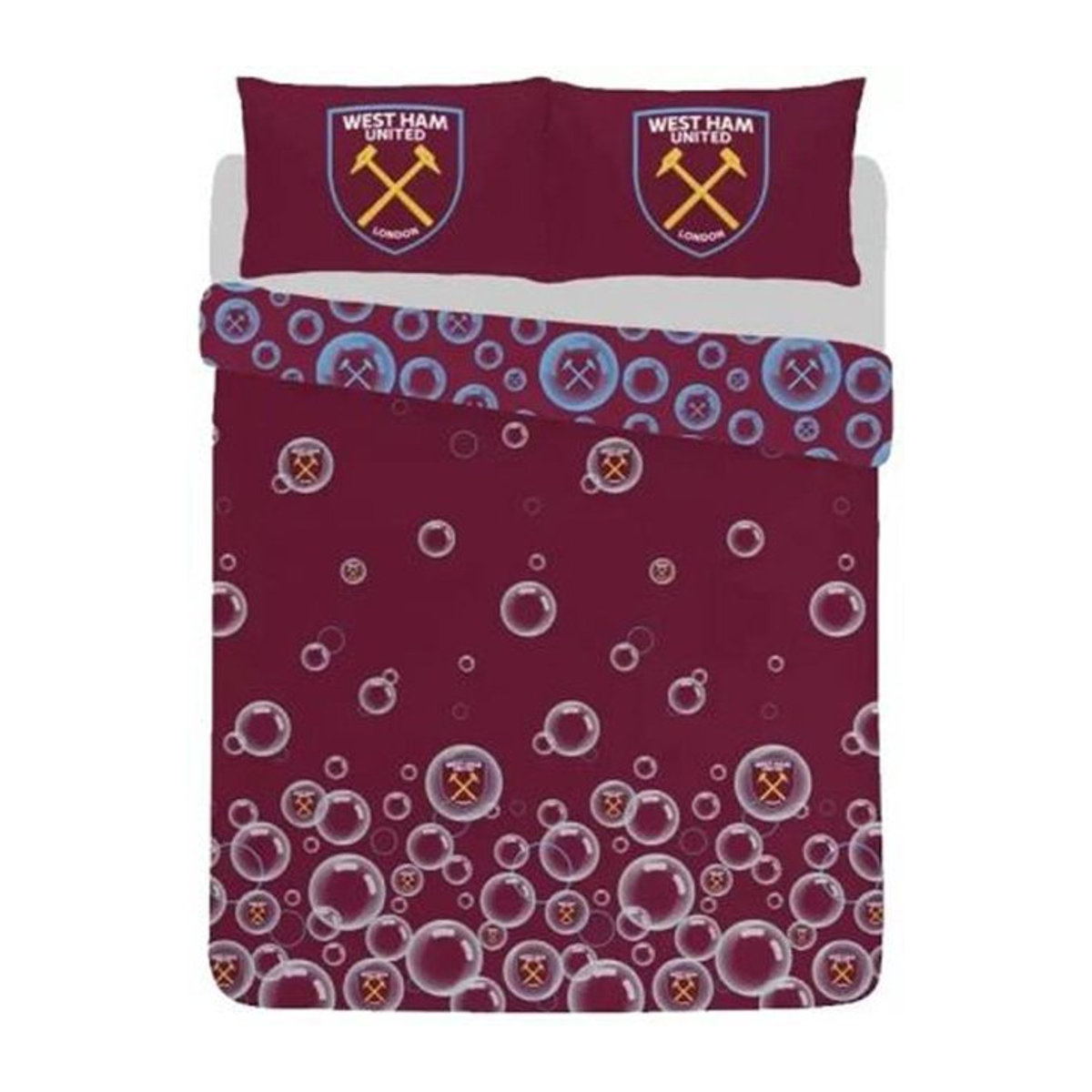 West Ham United FC Wendebettwäsche-Set Single Für immer Blasen in Himbeere - Bild 1
