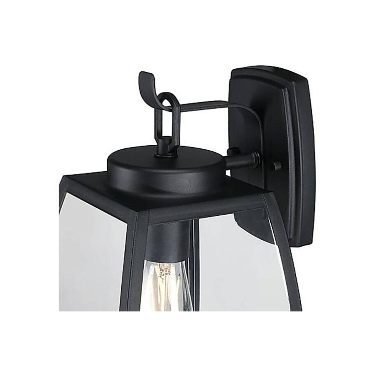 Westinghouse Außenwandleuchte Niko im Industrial-Stil aus Metall und Glas, Schwarz, B/H/T: 20 x 35 x 23 cm, E27 - Bild 4