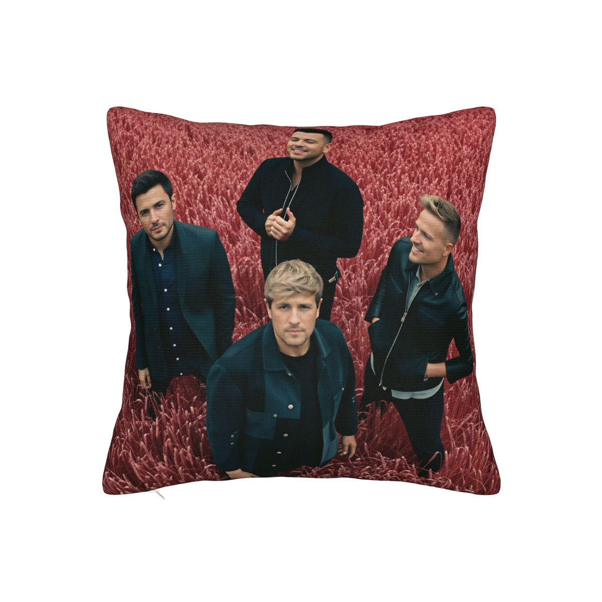 Westlife Jungs Kissenbezug im Vintage-Design für Sofa und Stuhl, Peach Skin Material, B/B: 18 x 18 cm - Bild 1