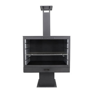 Westmann Grill und Gartenkamin als Terrassenofen aus Metall in Schwarz